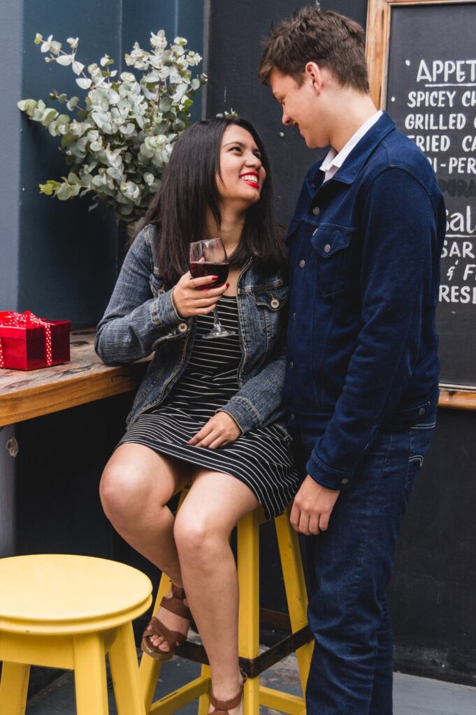 Couple in a bar